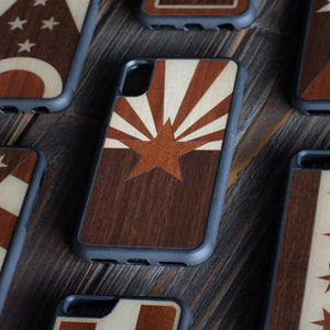 Arizona flag wooden iPhone X case