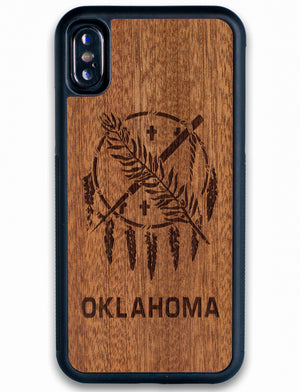 Oklahoma flag wooden iPhone X case