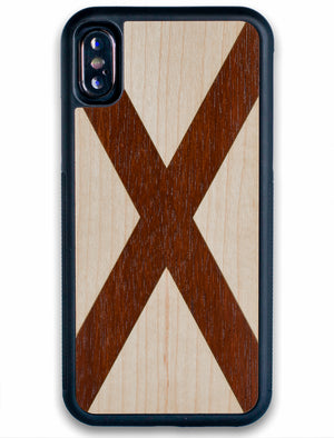 Alabama flag wooden iPhone X case