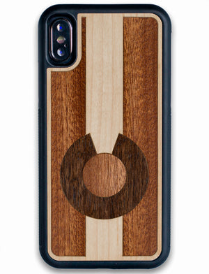 Colorado flag wooden iPhone X case