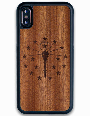 Indiana flag wooden iPhone X case