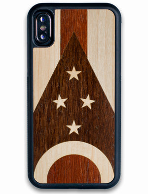 Ohio flag wooden iPhone X case