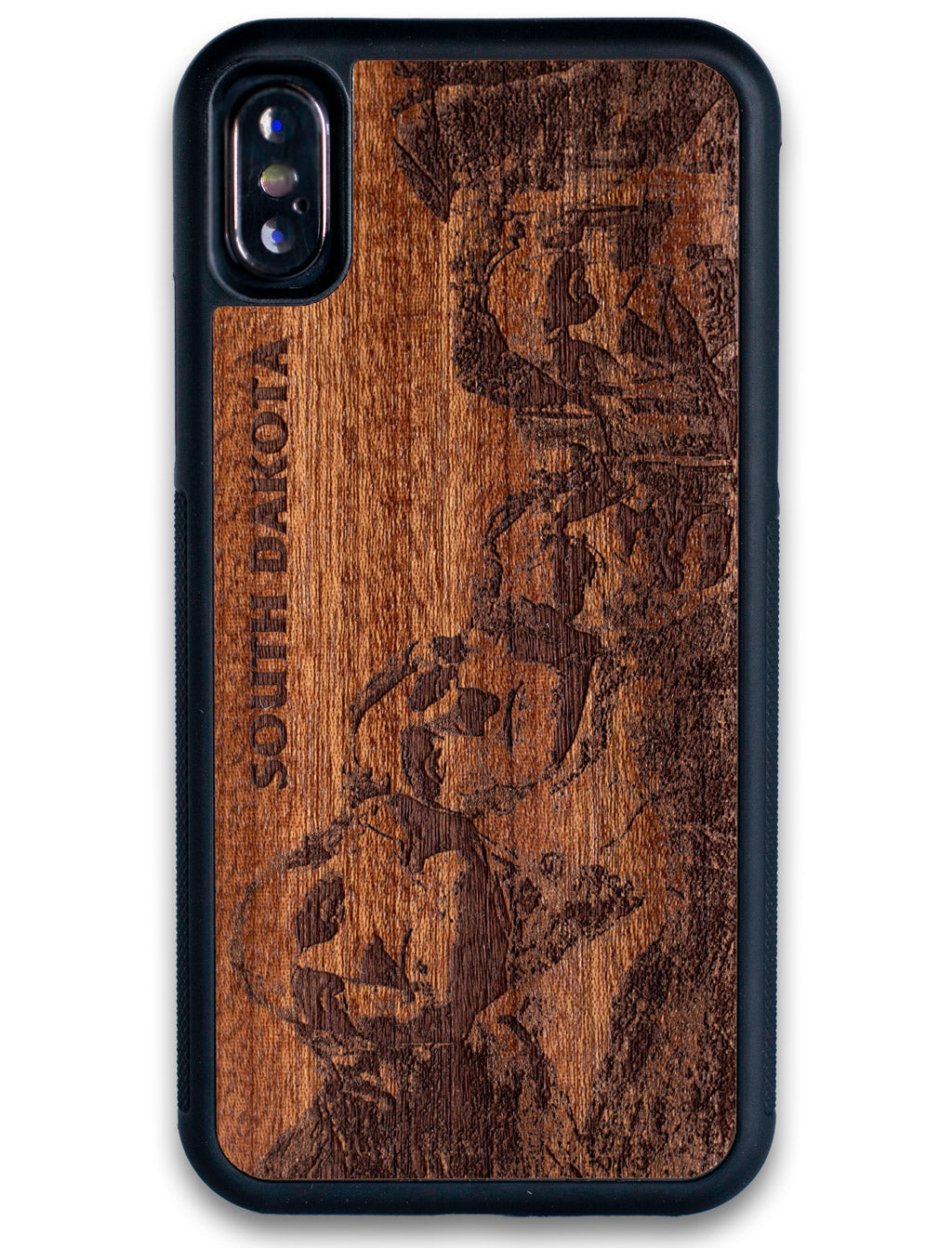 South Dakota flag wooden iPhone X case