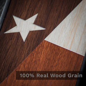 Texas flag wooden iPhone X case