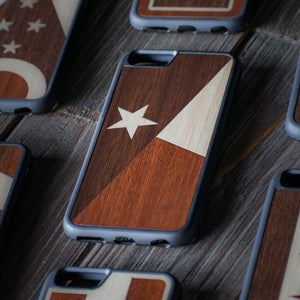 Texas flag wooden iPhone X case