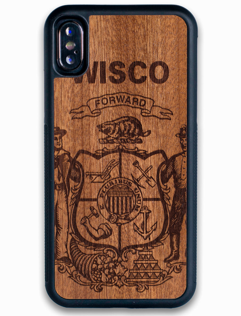 Wisconsin flag wooden iPhone X case